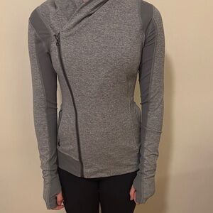 Lululemon Athletica Heather Gray Asymmetrical Jacket.only worn a few times.